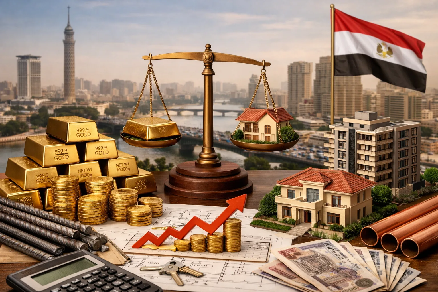 تأثير أسعار الذهب على سوق العقارات في مصر