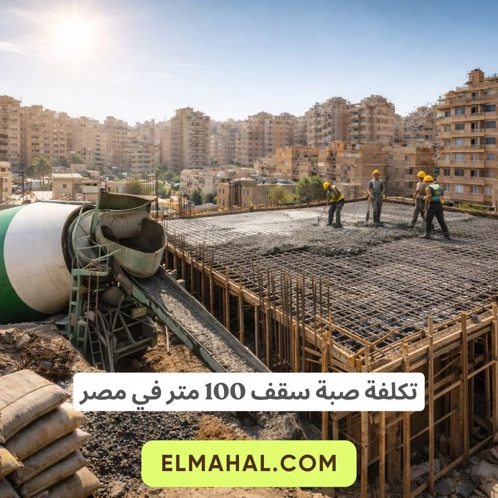 تكلفة صبة سقف 100 متر في مصر